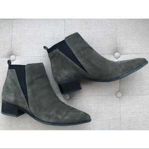 Marc Fisher Chelsea Gray Suede Boots